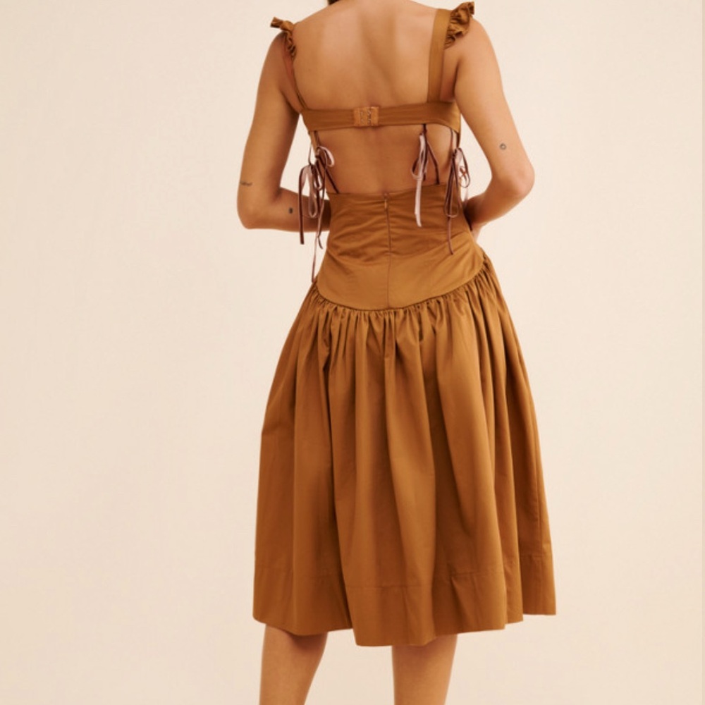Free People Aliña Liu Pearl Bow Mini Dress Sz. XL - Picture 4 of 9
